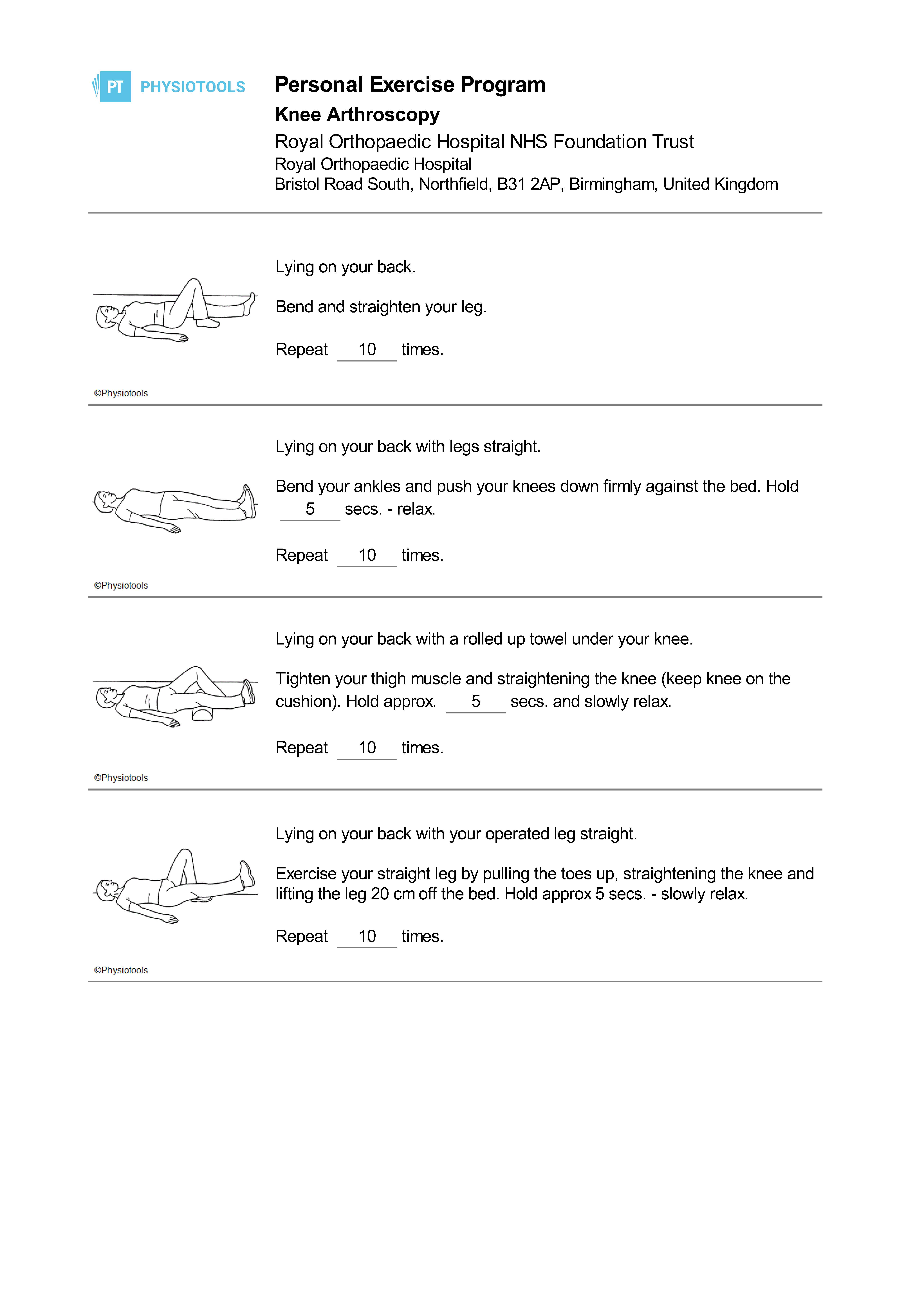 Royal Orthopaedic Hospital Knee Arthroscopy